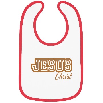 Discover Letterman Tan Jesus Bibs