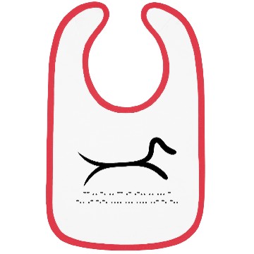 Discover Minimalist Dachshund with morse code Bibs