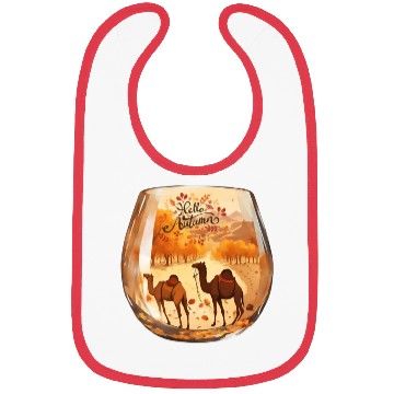 Discover Hello Autumn unique design. Bibs