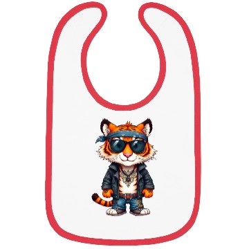Discover Rock style cute tiger Bibs