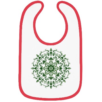 Discover Elegant Green Mandala Design Bibs