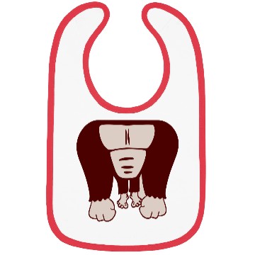 Discover Funny Gorilla Body Without Head Halloween Cost Bibs