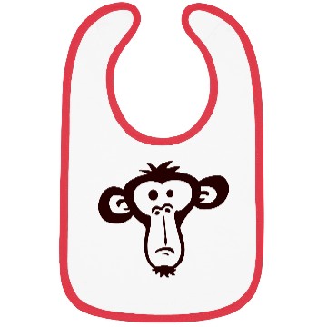 Discover Sad Confused Monkey Head Funny Bored Primate Face Bibs