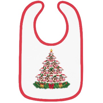 Discover Cow Christmas Tree Funny Cow Lover Cow Xmas Bibs