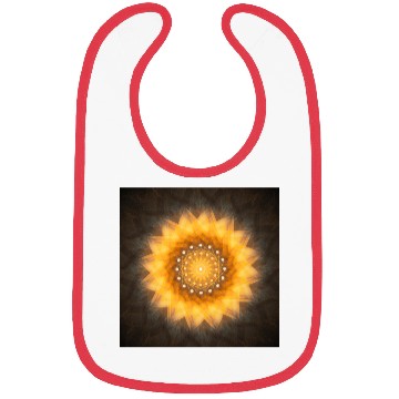 Discover Geometric Sunflower Mandala Art Print Bibs