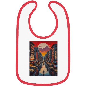 Discover Twilight Reflections in Neon City Bibs
