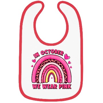 Discover In October We Wear Pink Leopard Bibs