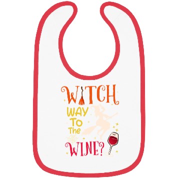 Discover Witch Way To The Wine Funny Halloween Drinking Bibs