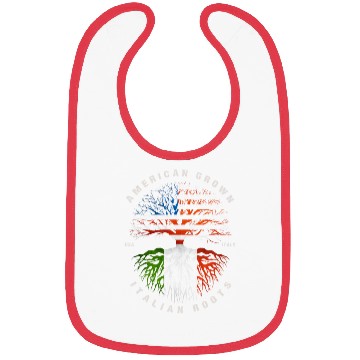 Discover American Grown Italian Roots Italy Flag Bibs