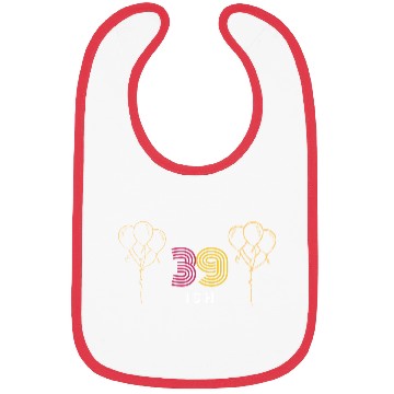 Discover Cheerful '39 Ish' Design Bibs: Festive Balloons &