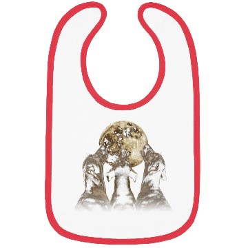 Discover Great Dane Dog Howling Moon Bibs