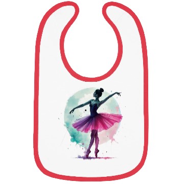 Discover Ballerina Watercolor Bibs