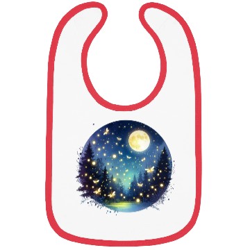 Discover Moonlit Fireflies Bibs