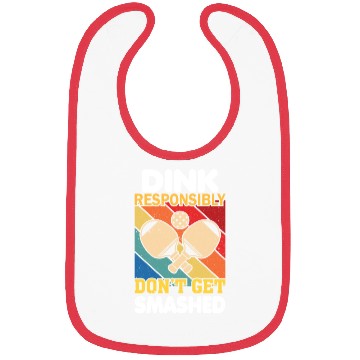 Discover Dink Responsibly Funny Slogan For Pickleball Playe Bibs