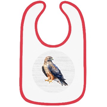 Discover Hawk Watercolor Drawing Bibs