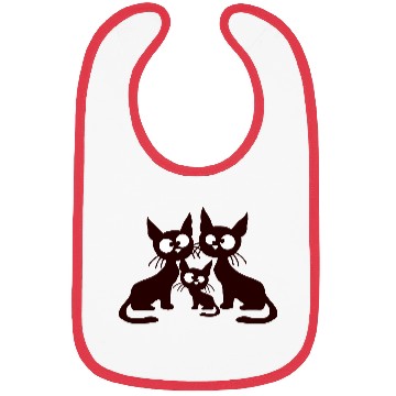Discover Crazy cat mom dad kitten child kitten family team Bibs