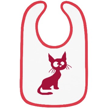 Discover Crazy Cat Squinting Funny Eyes Grimace Fun Cartoon Bibs