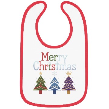Discover Merry Christmas Cross Xmas Tree Retro Bibs