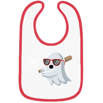 Discover Halloween Ghost Baseball Player Bibs