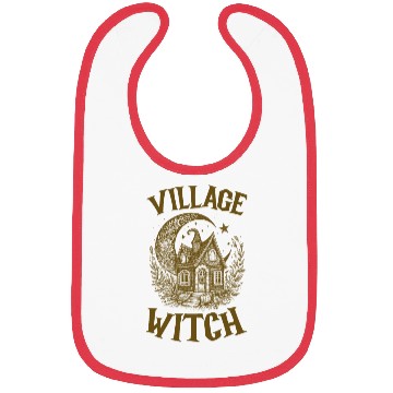 Discover Village Witch Salem Vintage Halloween Bibs