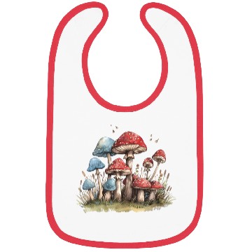 Discover colorful wild mushrooms Bibs