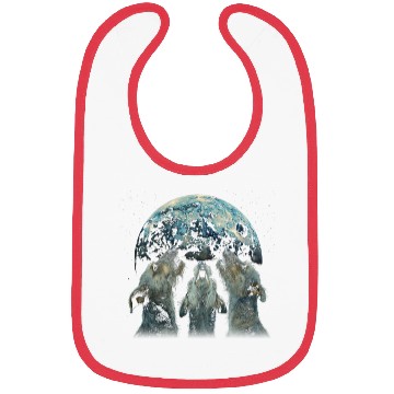 Discover Irish Wolfhound Dog Howling Moon Bibs