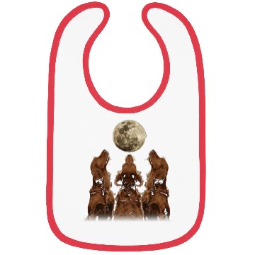 Discover Irish Setter Dog Howling Moon Bibs