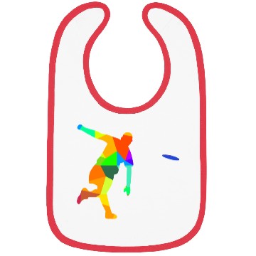 Discover Ultimate Frisbee Rainbow Colors Polygon Sport Bibs