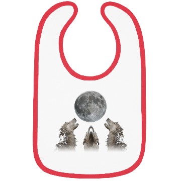 Discover Irish Wolfhound Dog Howling Moon Bibs