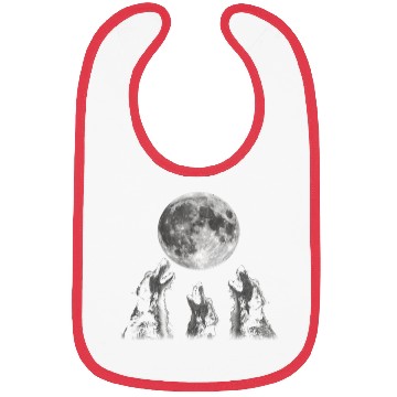 Discover Irish Wolfhound Dog Howling Moon Bibs