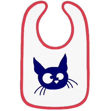Discover Crazy Cat Squinting Funny Eyes Grimace Fun Cartoon Bibs