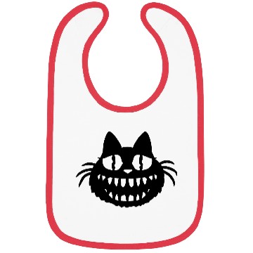 Discover Funny Crazy Monster Cat Halloween Horror Teeth Fun Bibs