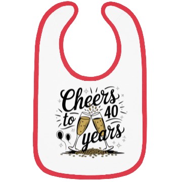 Discover cheers to 40 years Bibs 40th Birthday gift