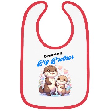 Discover Soon I'll Be A Big Brother, Sweet Otter Brother Bibs