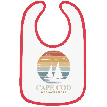 Discover Cape Cod Vintage SunsetMassachusetts Sailing Bibs