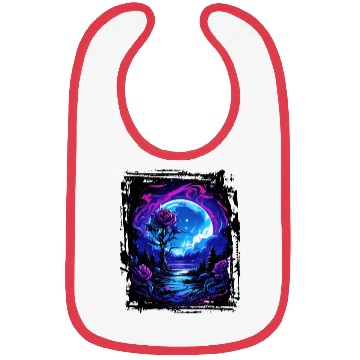 Discover Dreamlike moonlight and a magical rose Bibs