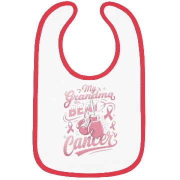 Discover My Grandma Beat Cancer Breast Cancer Awareness Bibs