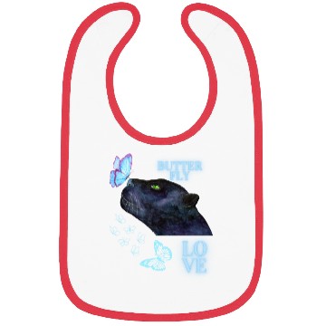Discover black panther lover butterfly Bibs