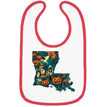 Discover Louisiana USA Halloween Bibs