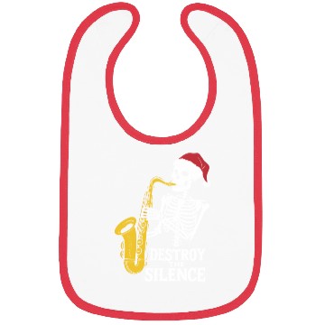 Discover Skeleton Saxophone Destroy the Silence Music Bibs