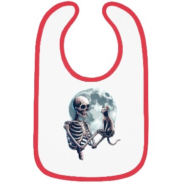 Discover Skeleton Cat Halloween Bibs