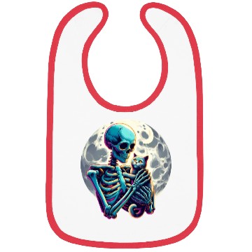 Discover Skeleton Cute Cat Skull Kitty Halloween Bibs