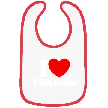 Discover I Love Toxicos Red Heart Toxic Latino Women's Bibs