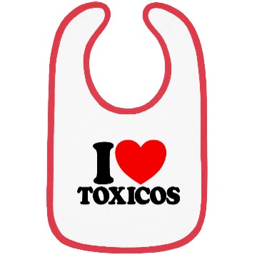 Discover I Love Toxicos Red Heart Toxic Latino Women'slove Bibs