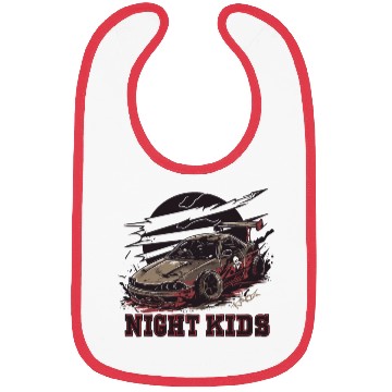 Discover Trashy JDM Street Racer Night Kids Bibs