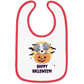 Discover Australian Shepherd In Pumpkin Cute Happy Bibs