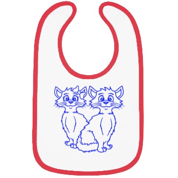 Discover Two Cats 2 Romantic Love Valentine's Day Couple Bibs