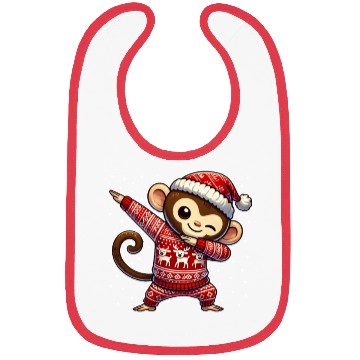 Discover Christmas Monkey Lover Ape Funny Monkey Ugly Bibs