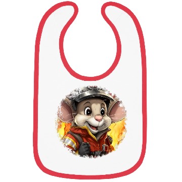 Discover Fireman Mouse Bibs