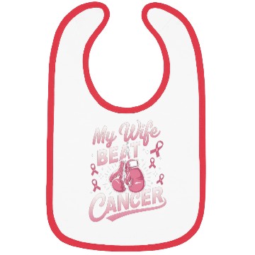 Discover My Wife Beat Cancer Breast Cancer Awareness Bibs